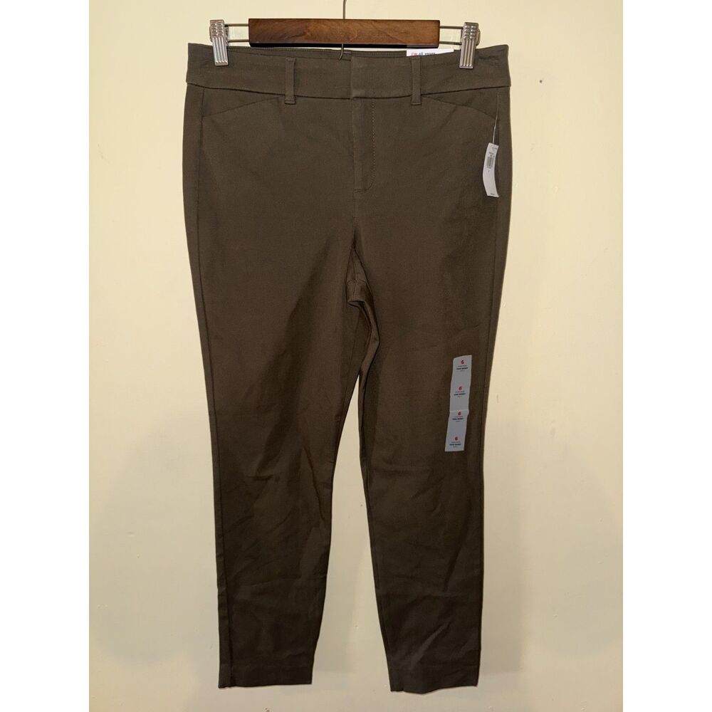 NWT Old Navy Pixie Skinny Ankle Pants High-Rise Olive Green Size 6